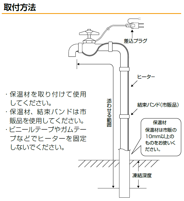 期間限定の激安セール カクダイ 水栓材料 水道凍結防止帯 給湯 給水管兼用